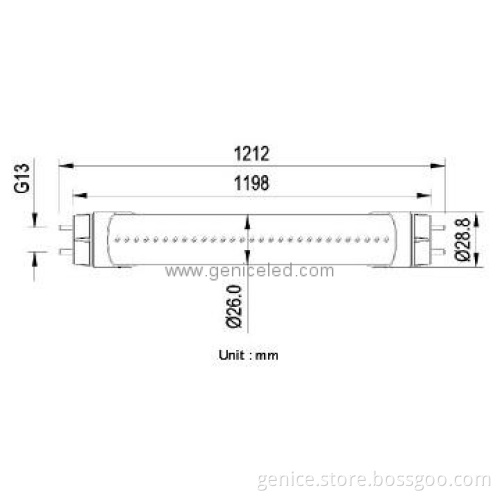 AC100-277V  96PCS 2835SMD CRI>80 1100lm 10W UL LED tube
